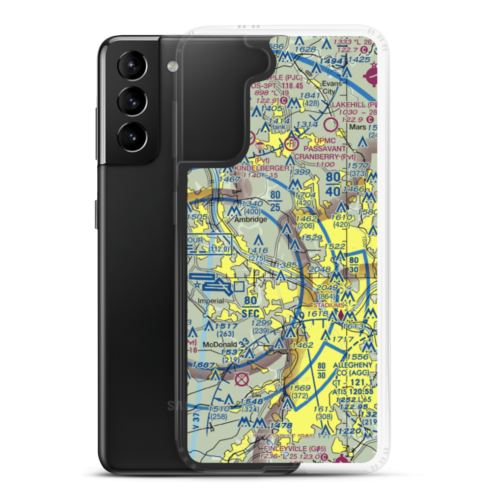 Lenzner Farm Airport (7PS7) VFR Sectional Samsung Case Samsung Galaxy S21 Plus model shown