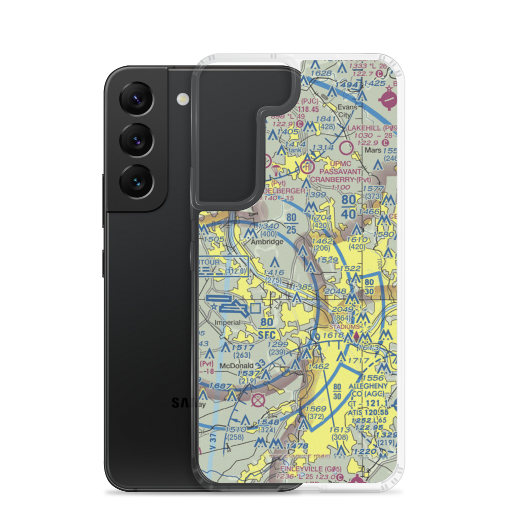Lenzner Farm Airport (7PS7) VFR Sectional Samsung Case Samsung Galaxy S22 model shown