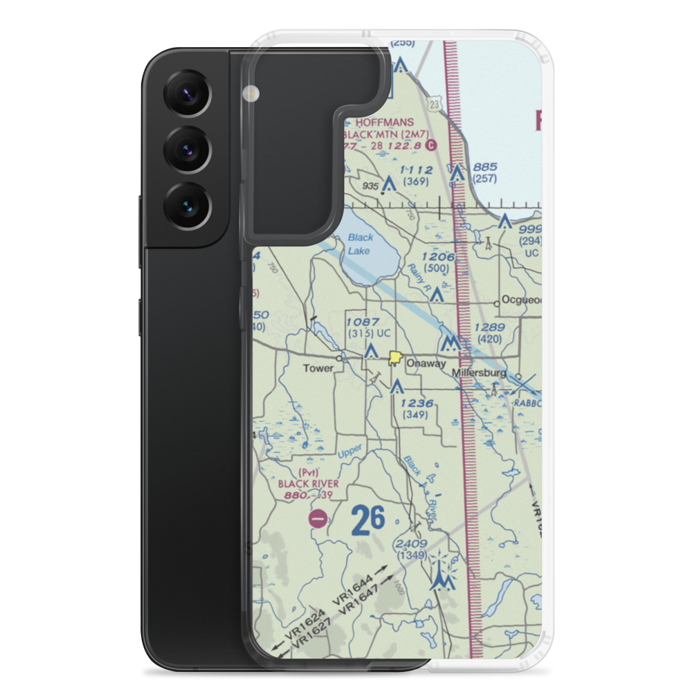 Leo E. Goetz County Airport (Y96) VFR Sectional Samsung Case Samsung Galaxy S22 Plus model shown