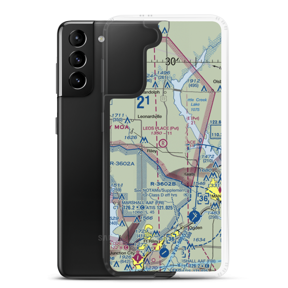 Leo's Place STOLport (1KS3) VFR Sectional Samsung Case Samsung Galaxy S21 Plus model shown