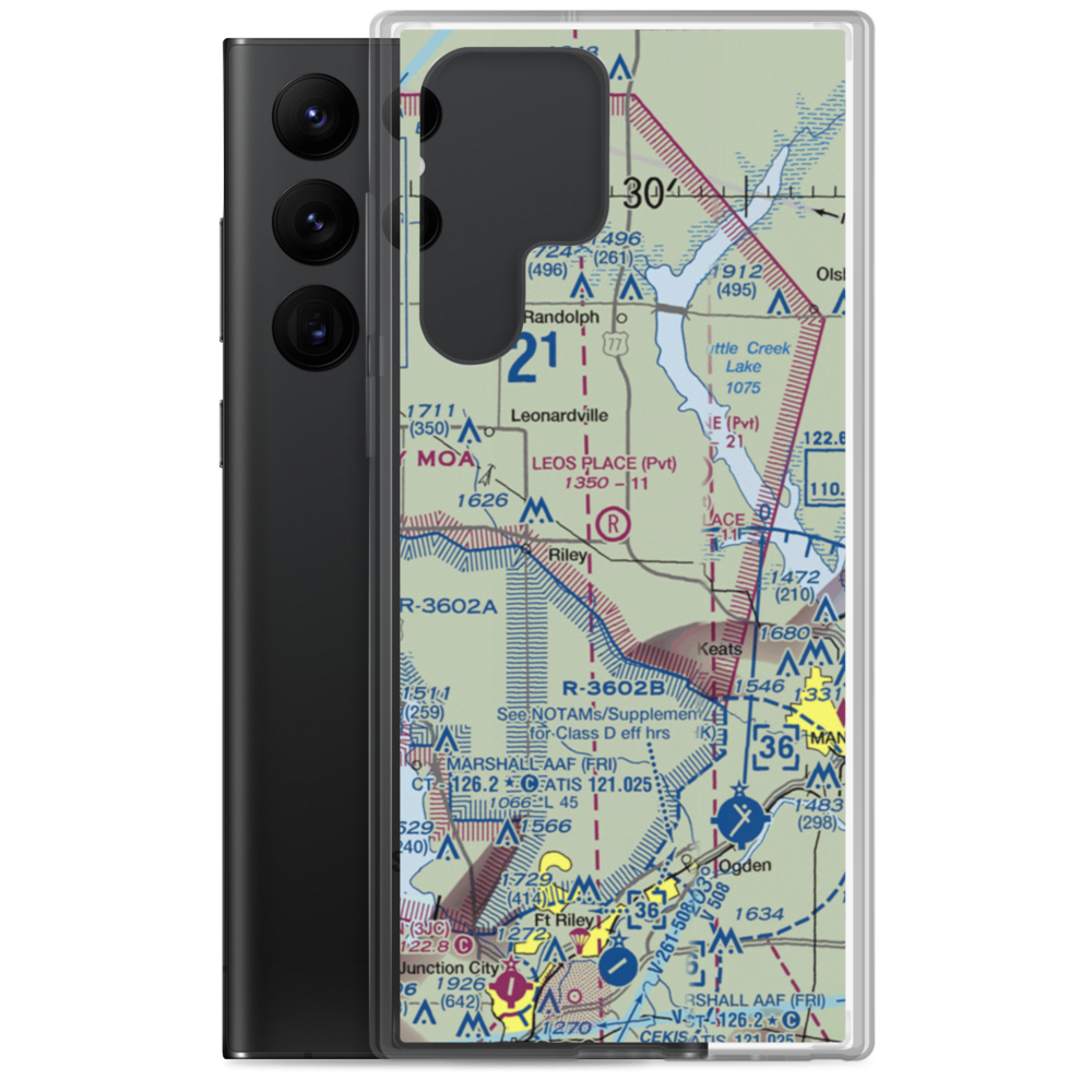Leo's Place STOLport (1KS3) VFR Sectional Samsung Case Samsung Galaxy S22 Ultra model shown