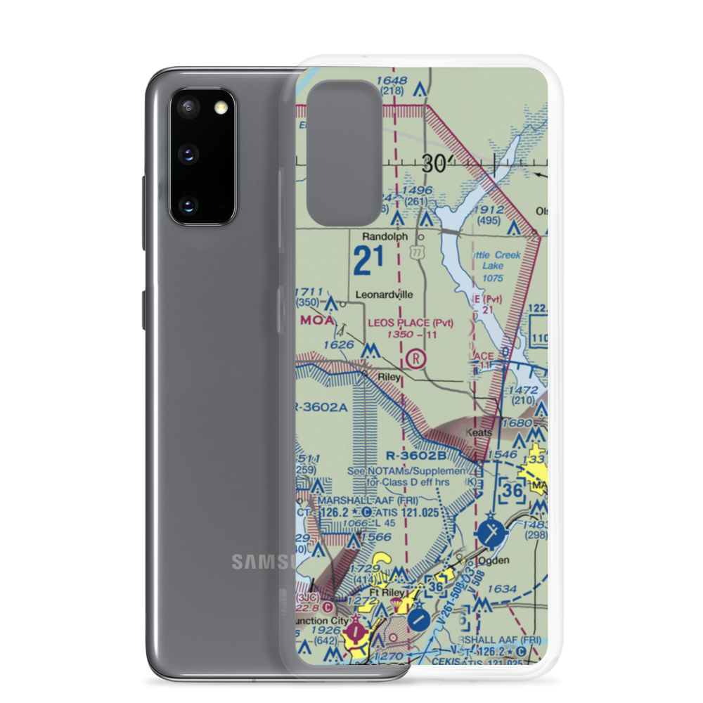 Leo's Place STOLport (1KS3) VFR Sectional Samsung Case Samsung Galaxy S20 model shown