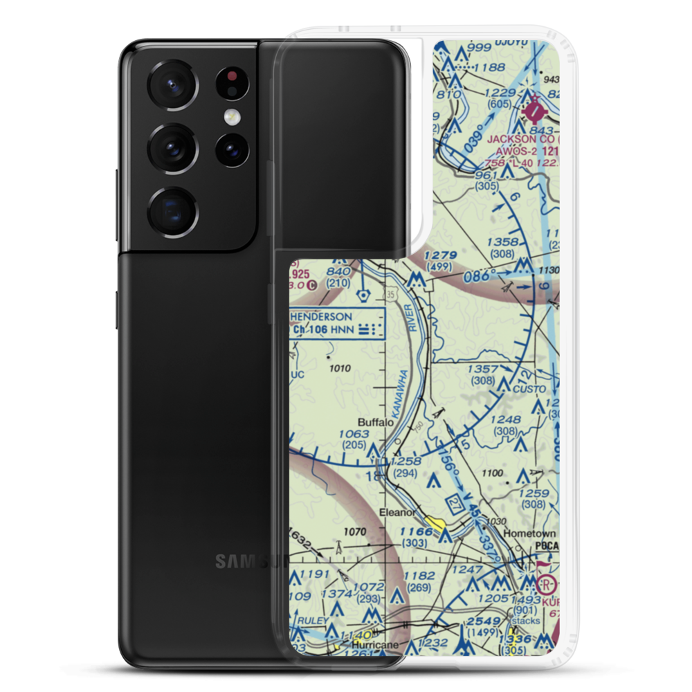 Leon Airport (W07) VFR Sectional Samsung Case Samsung Galaxy S21 Ultra model shown