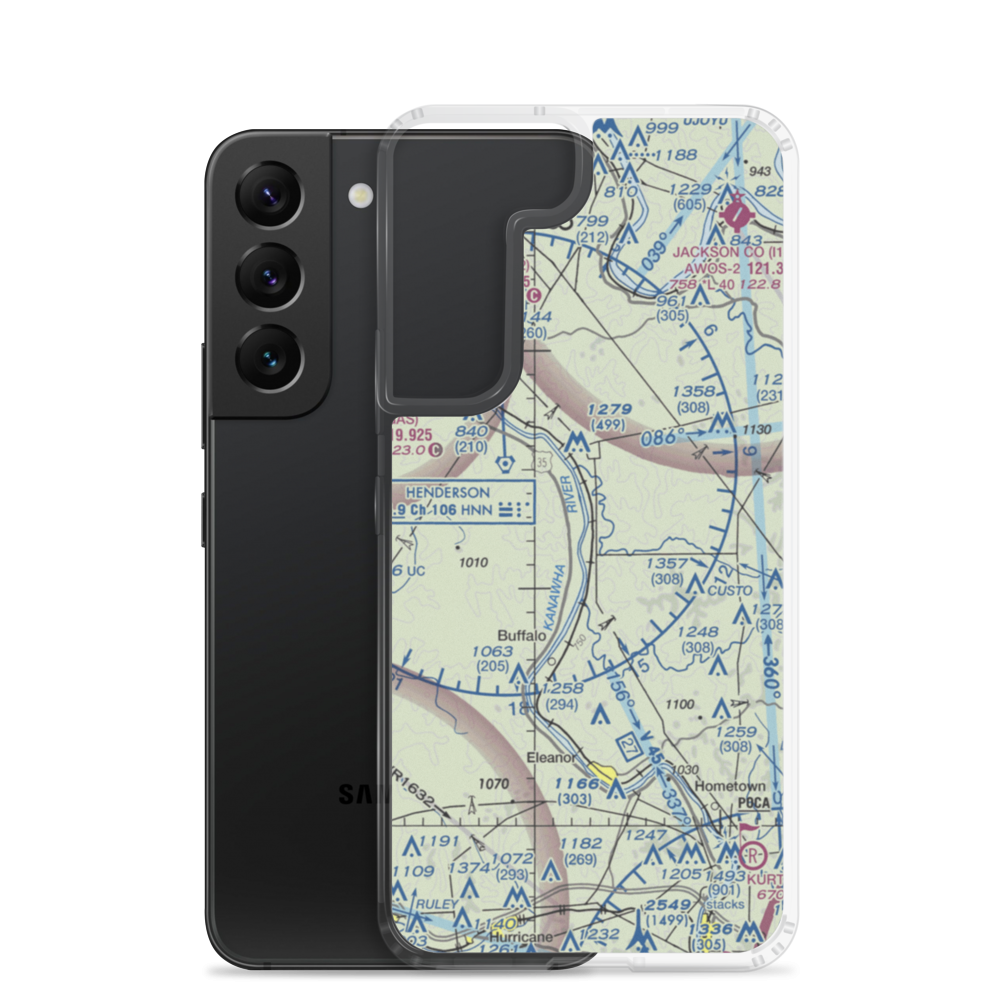 Leon Airport (W07) VFR Sectional Samsung Case Samsung Galaxy S22 model shown