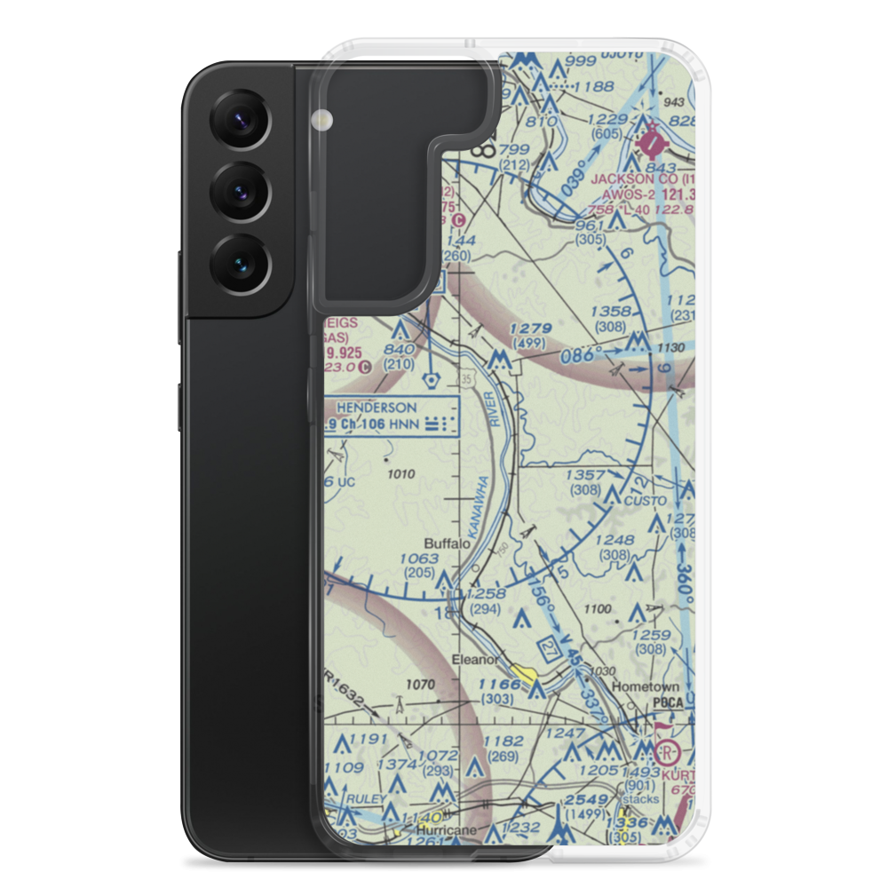 Leon Airport (W07) VFR Sectional Samsung Case Samsung Galaxy S22 Plus model shown