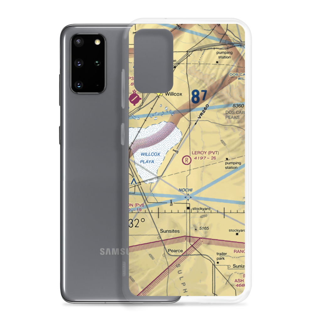 Leroy Airport (4AZ9) VFR Sectional Samsung Case Samsung Galaxy S20 Plus model shown
