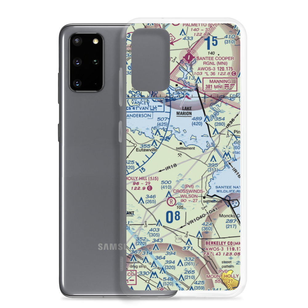 Lesesne Airport (6SC1) VFR Sectional Samsung Case Samsung Galaxy S20 Plus model shown