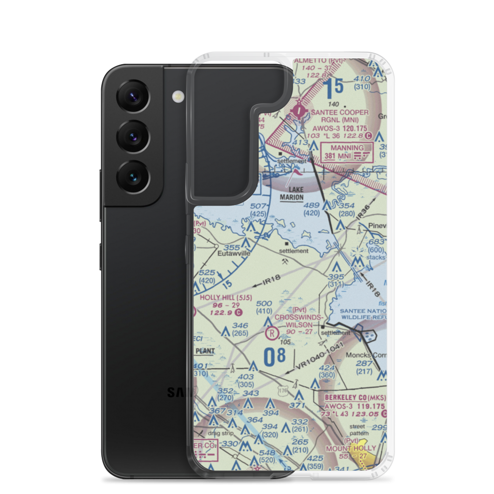 Lesesne Airport (6SC1) VFR Sectional Samsung Case Samsung Galaxy S22 model shown