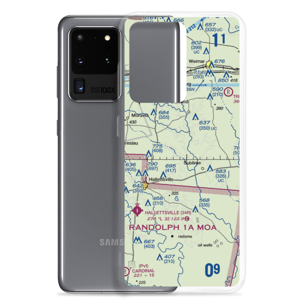 Lesikar Ranch Airport (1T9) VFR Sectional Samsung Case Samsung Galaxy S20 Ultra model shown