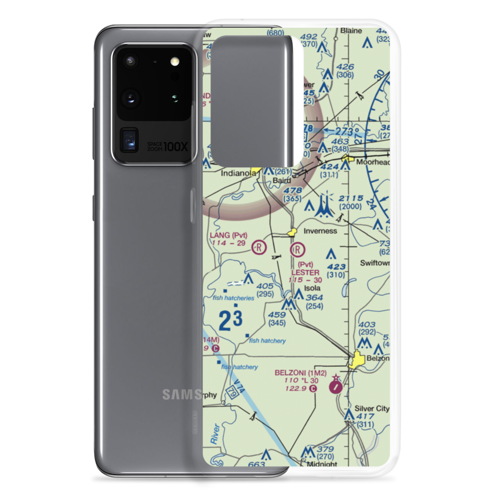 Lester Field (MS21) VFR Sectional Samsung Case Samsung Galaxy S20 Ultra model shown