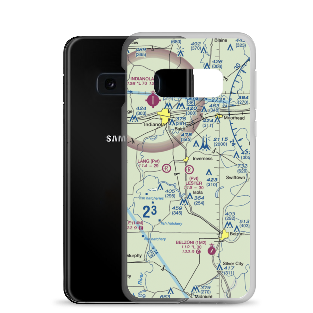 Lester Field (MS21) VFR Sectional Samsung Case Samsung Galaxy S10e model shown