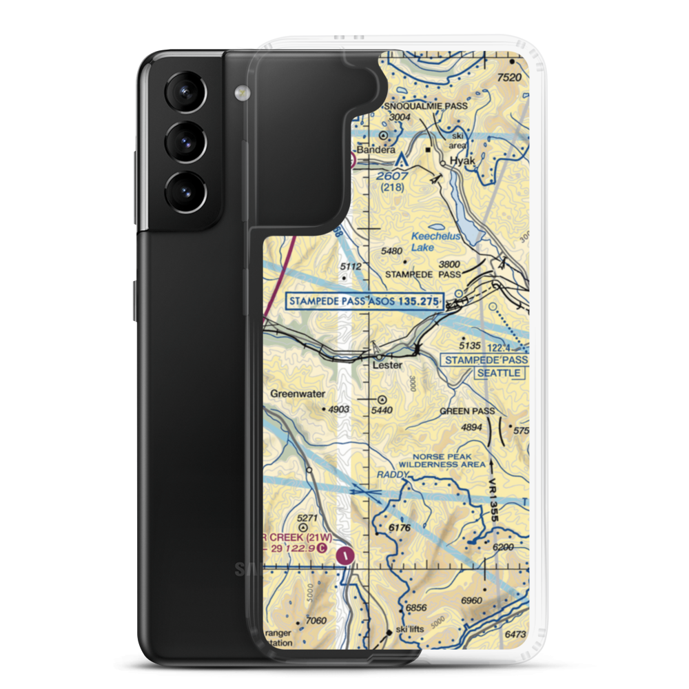 Lester State Ultralightport (15S) VFR Sectional Samsung Case Samsung Galaxy S21 Plus model shown