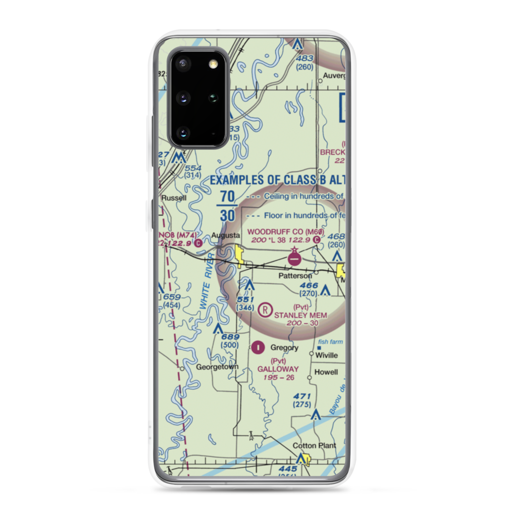Lesters Field (LESTER) VFR Sectional Samsung Case Samsung Galaxy S20 Plus model shown