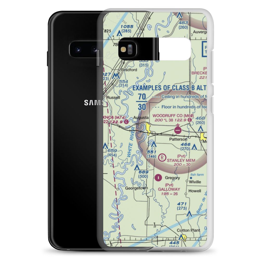 Lesters Field (LESTER) VFR Sectional Samsung Case Samsung Galaxy S10+ model shown