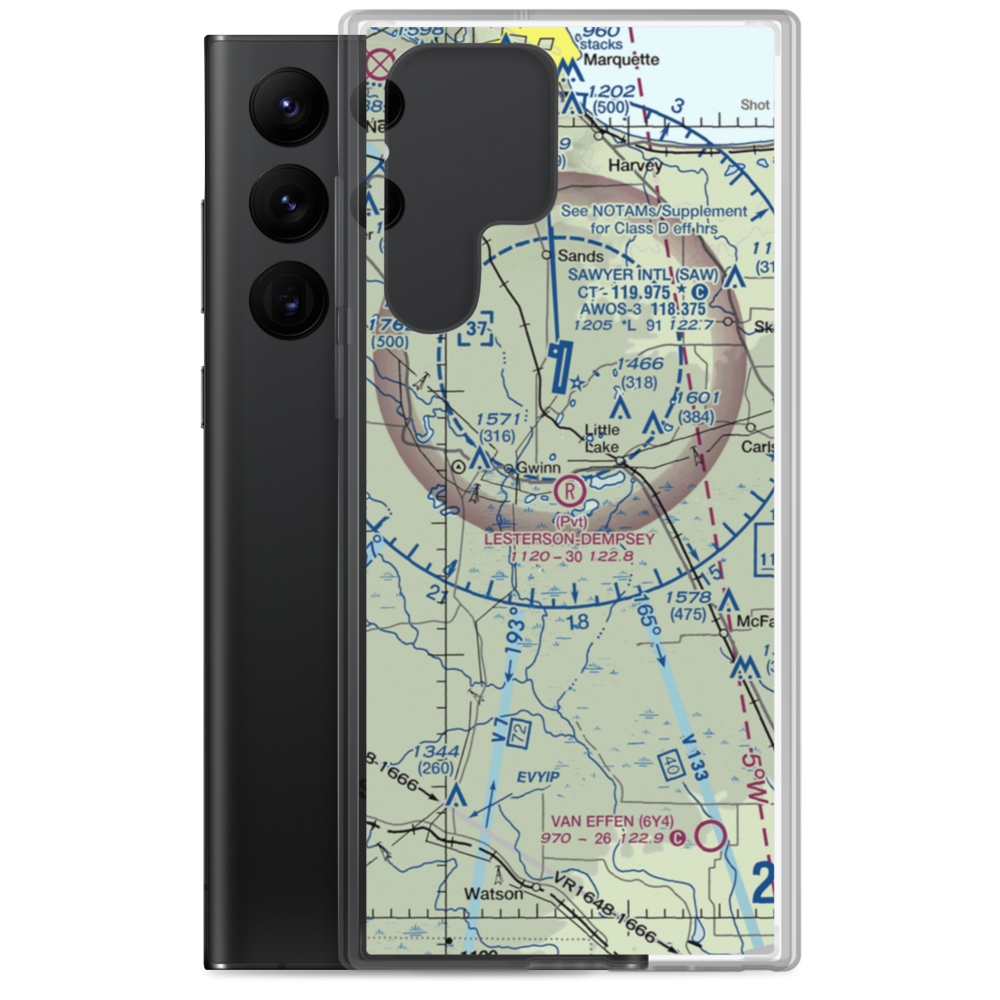 Lesterson-Dempsey Airstrip (0MI4) VFR Sectional Samsung Case Samsung Galaxy S22 Ultra model shown