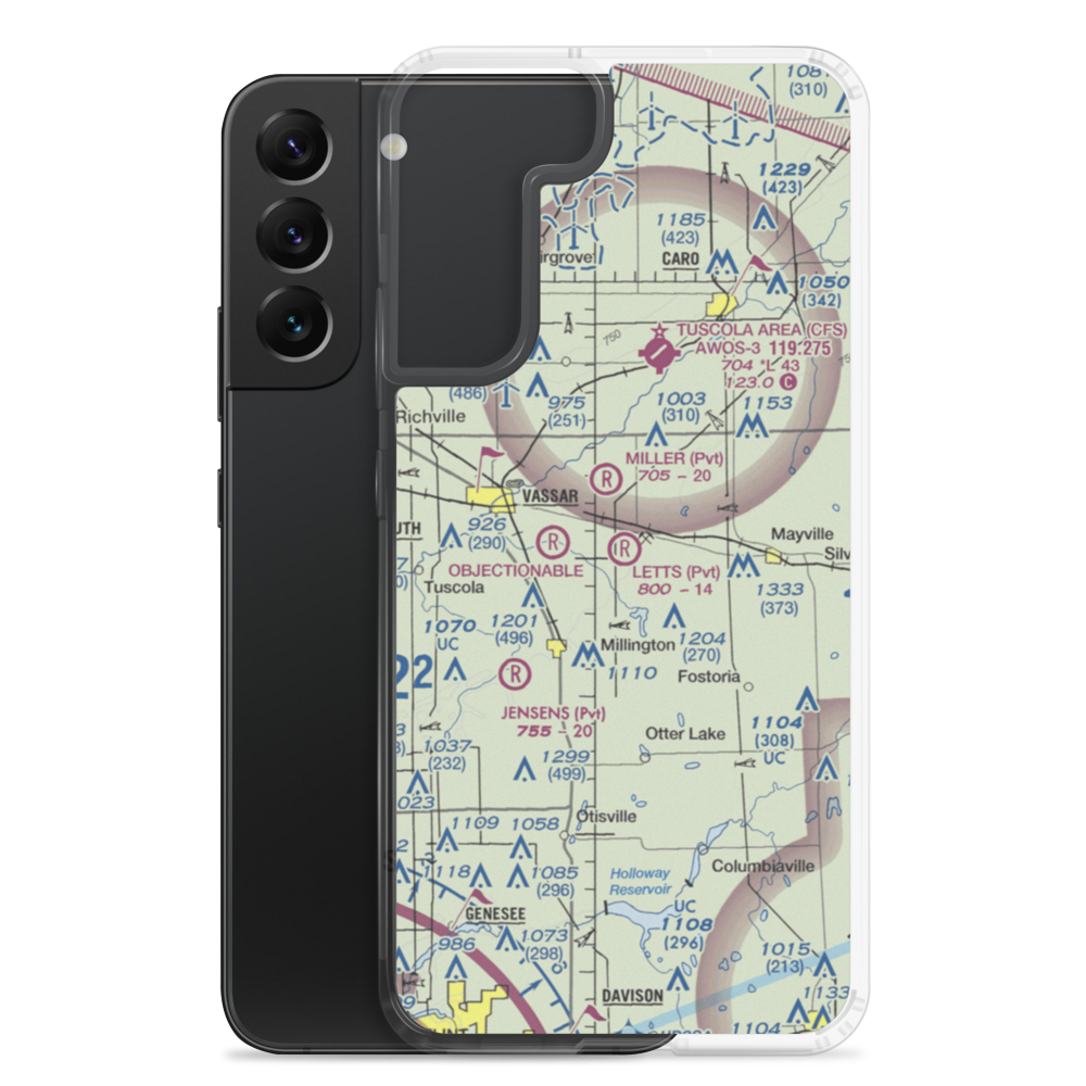 Letts Field (7MI8) VFR Sectional Samsung Case Samsung Galaxy S22 Plus model shown