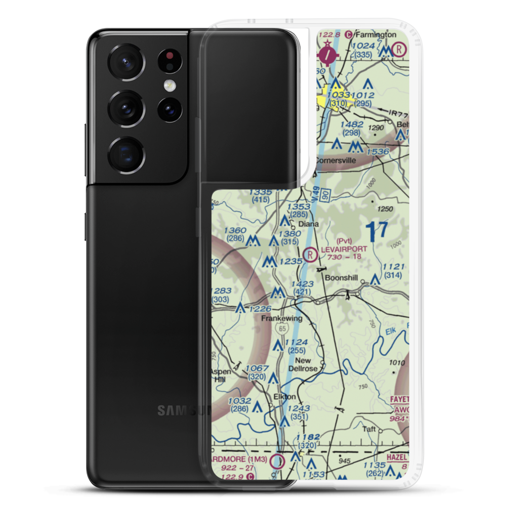 LevAirport (6TN5) VFR Sectional Samsung Case Samsung Galaxy S21 Ultra model shown
