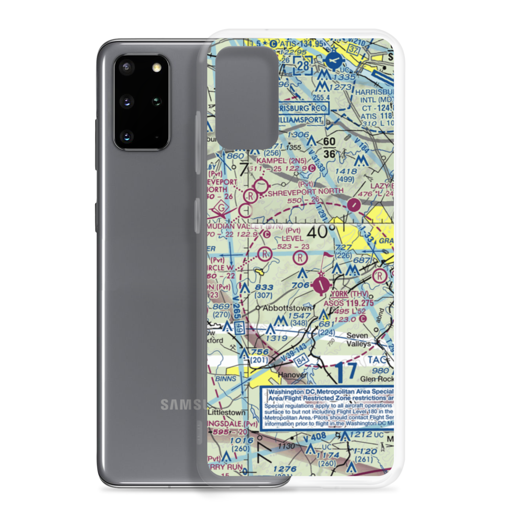 Level Acres Farm Airport (PA84) VFR Sectional Samsung Case Samsung Galaxy S20 Plus model shown