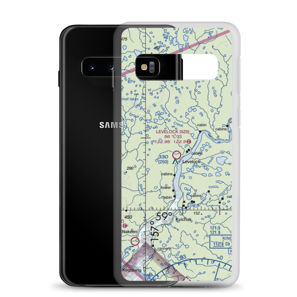 Levelock Airport (9Z8) VFR Sectional Samsung Case Samsung Galaxy S10 model shown