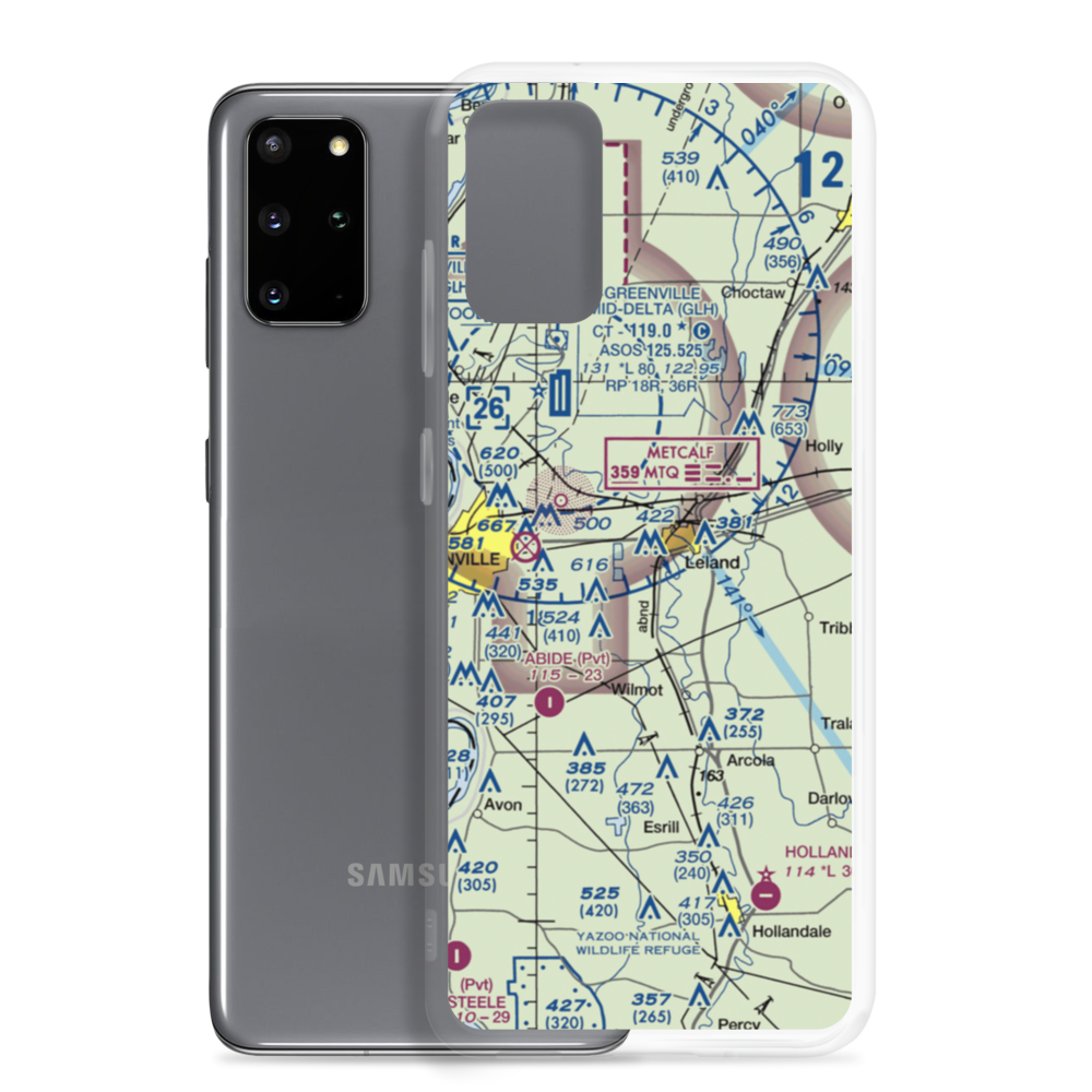 Lewis Air Service Airport (0MS5) VFR Sectional Samsung Case Samsung Galaxy S20 Plus model shown
