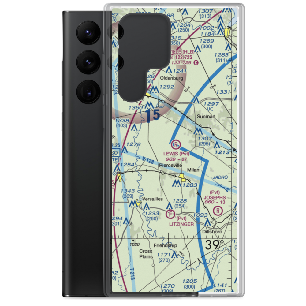Lewis Airfield (70IN) VFR Sectional Samsung Case Samsung Galaxy S22 Ultra model shown