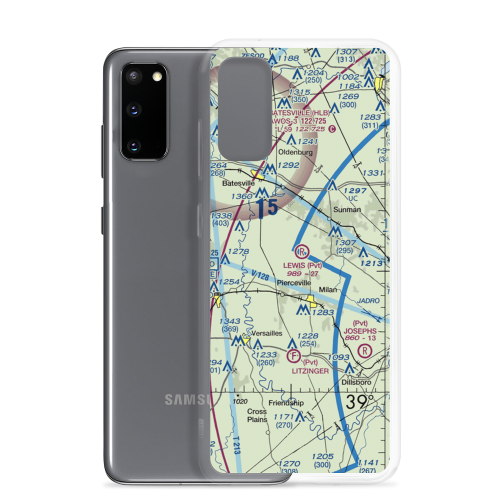 Lewis Airfield (70IN) VFR Sectional Samsung Case Samsung Galaxy S20 model shown