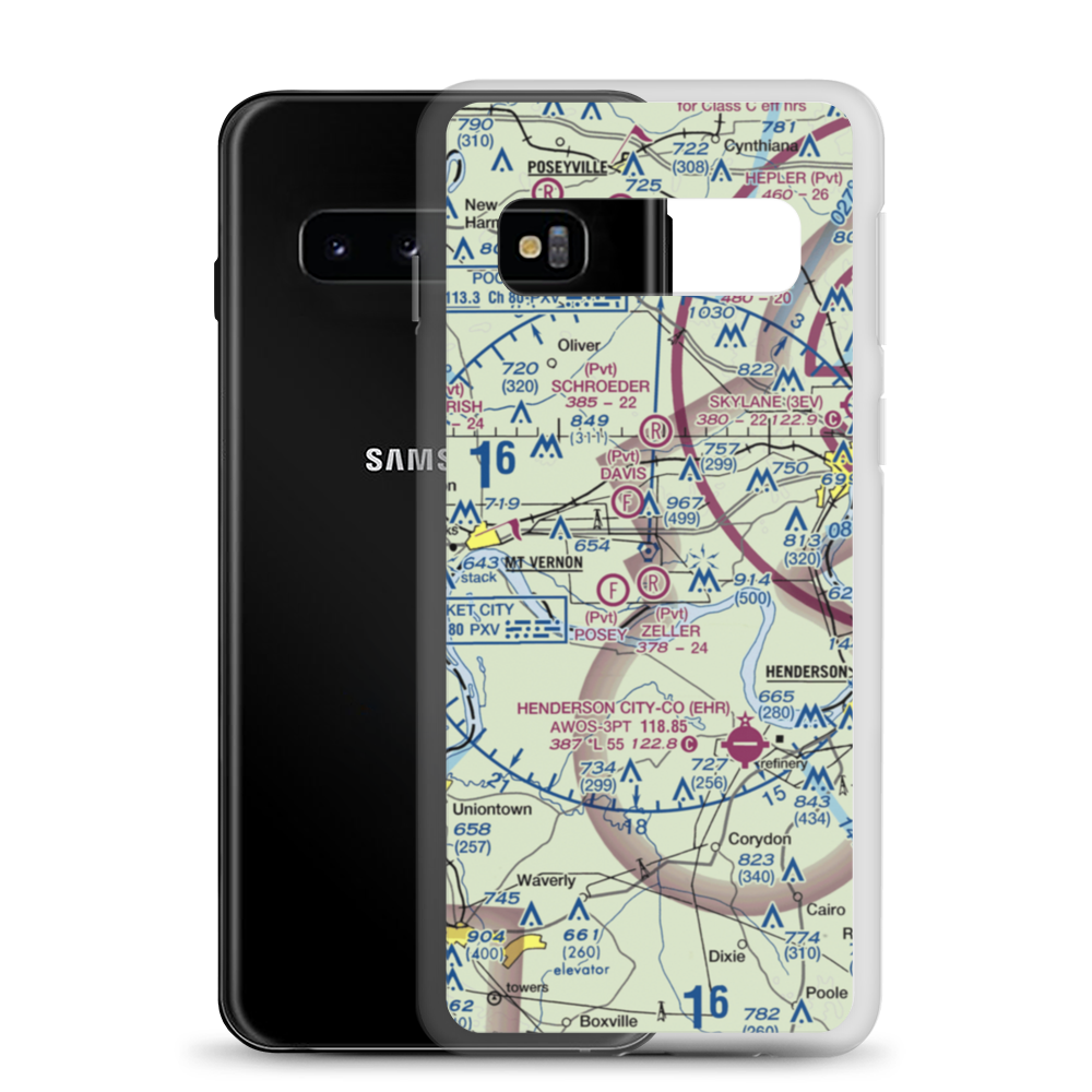 Lewis Airport (22II) VFR Sectional Samsung Case Samsung Galaxy S10 model shown