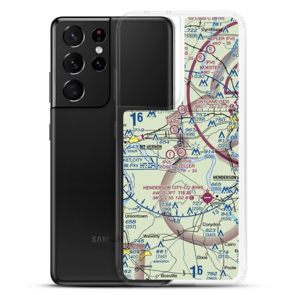 Lewis Airport (22II) VFR Sectional Samsung Case Samsung Galaxy S21 Ultra model shown