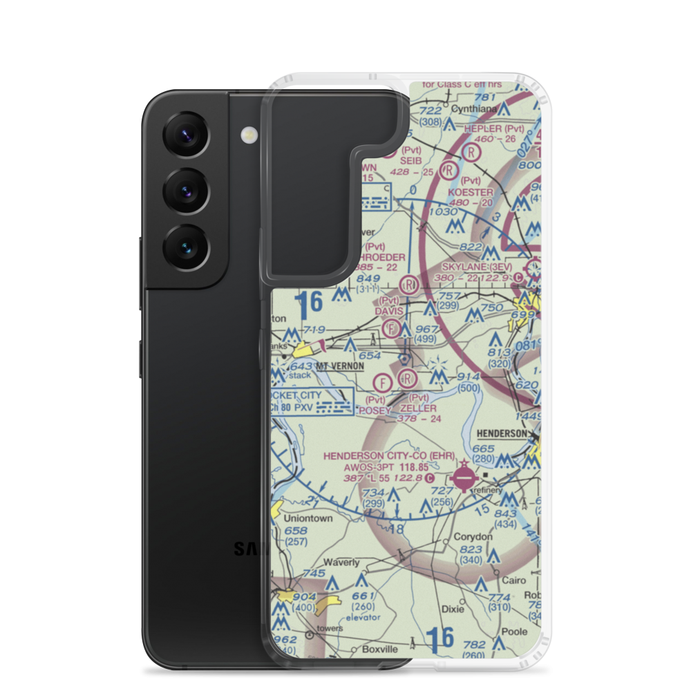 Lewis Airport (22II) VFR Sectional Samsung Case Samsung Galaxy S22 model shown