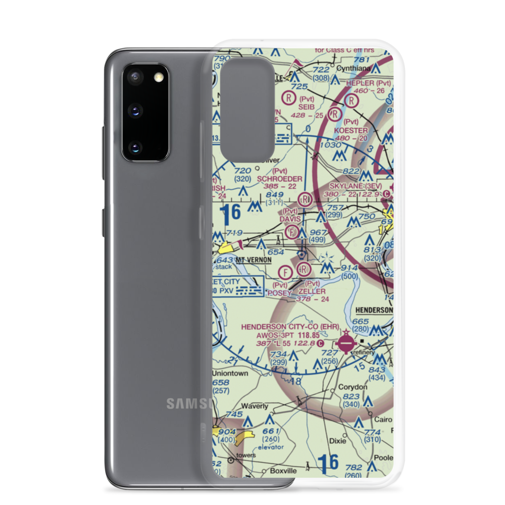 Lewis Airport (22II) VFR Sectional Samsung Case Samsung Galaxy S20 model shown