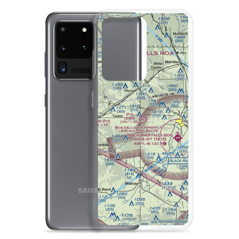 Lewis Airport (7WI4) VFR Sectional Samsung Case Samsung Galaxy S20 Ultra model shown