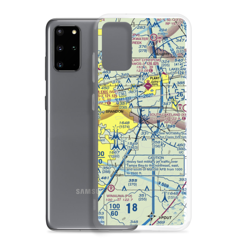 Lewis Airport (FL78) VFR Sectional Samsung Case Samsung Galaxy S20 Plus model shown