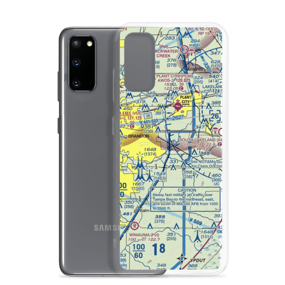Lewis Airport (FL78) VFR Sectional Samsung Case Samsung Galaxy S20 model shown