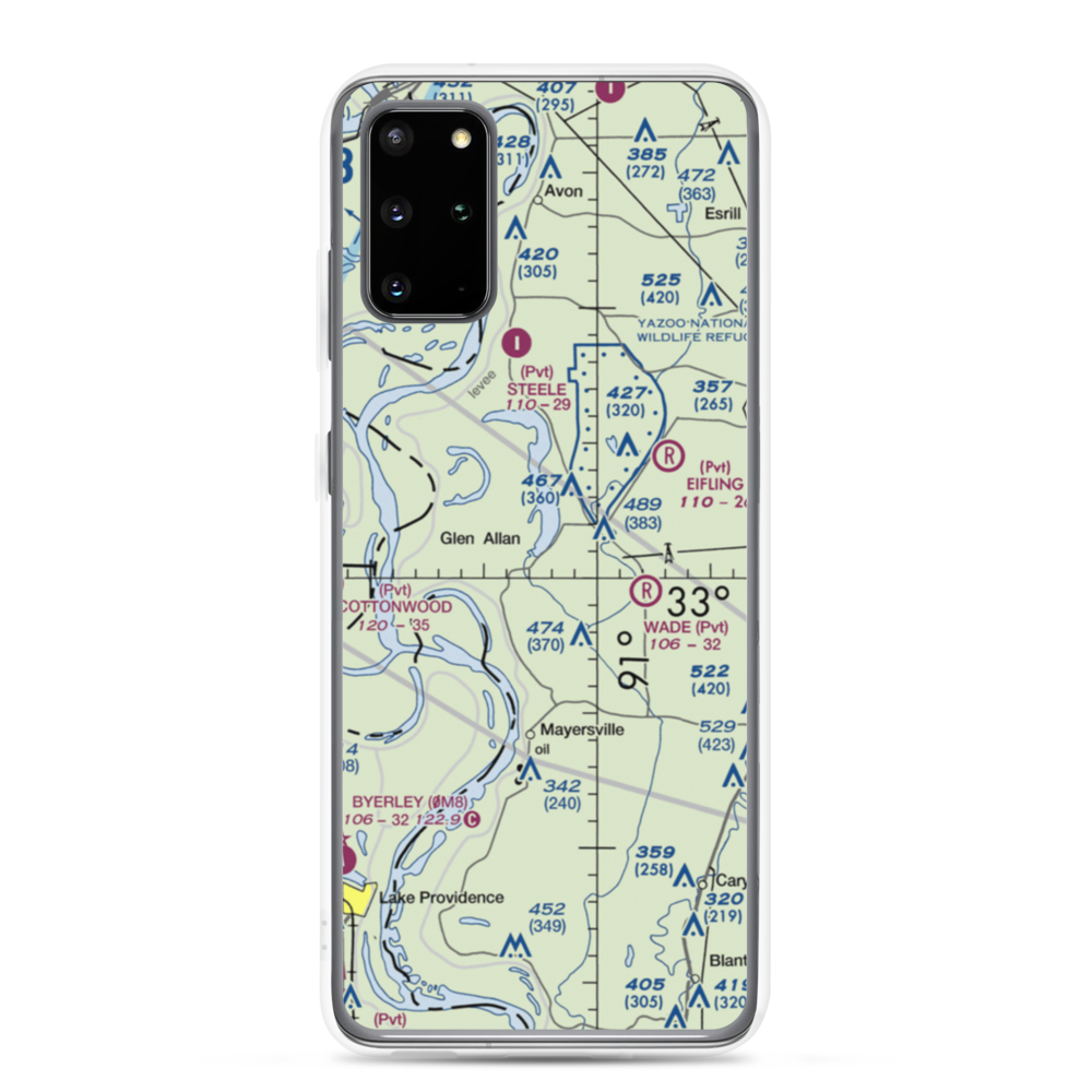 Lewis Airport (MS75) VFR Sectional Samsung Case Samsung Galaxy S20 Plus model shown