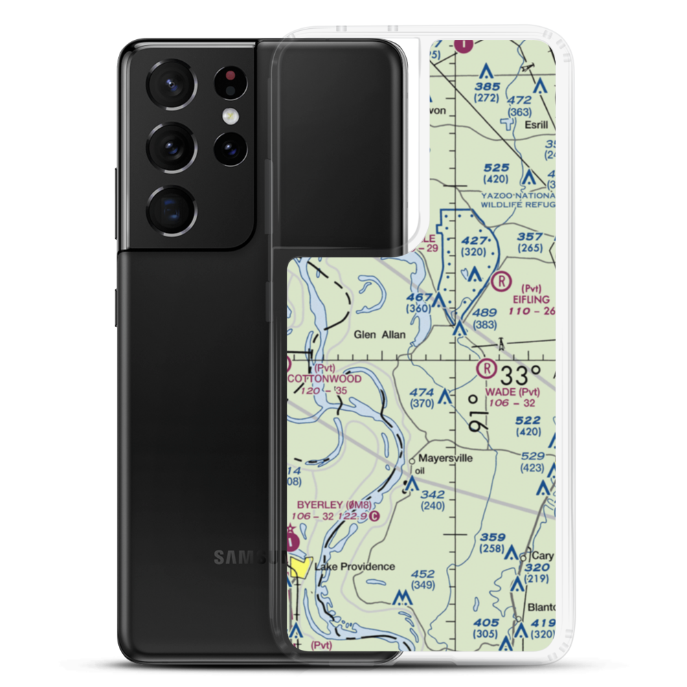 Lewis Airport (MS75) VFR Sectional Samsung Case Samsung Galaxy S21 Ultra model shown