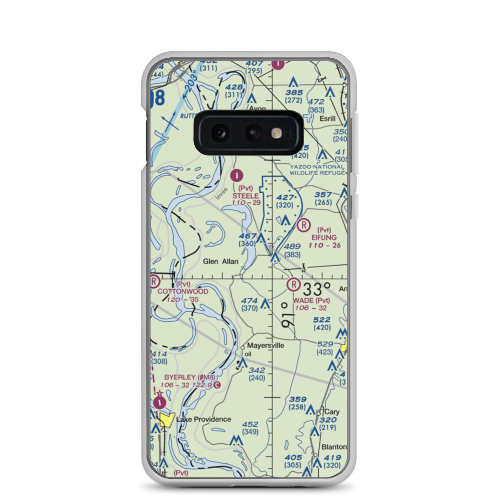 Lewis Airport (MS75) VFR Sectional Samsung Case Samsung Galaxy S10e model shown