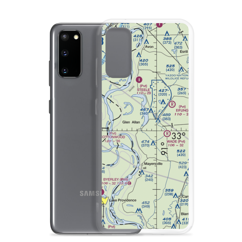 Lewis Airport (MS75) VFR Sectional Samsung Case Samsung Galaxy S20 model shown
