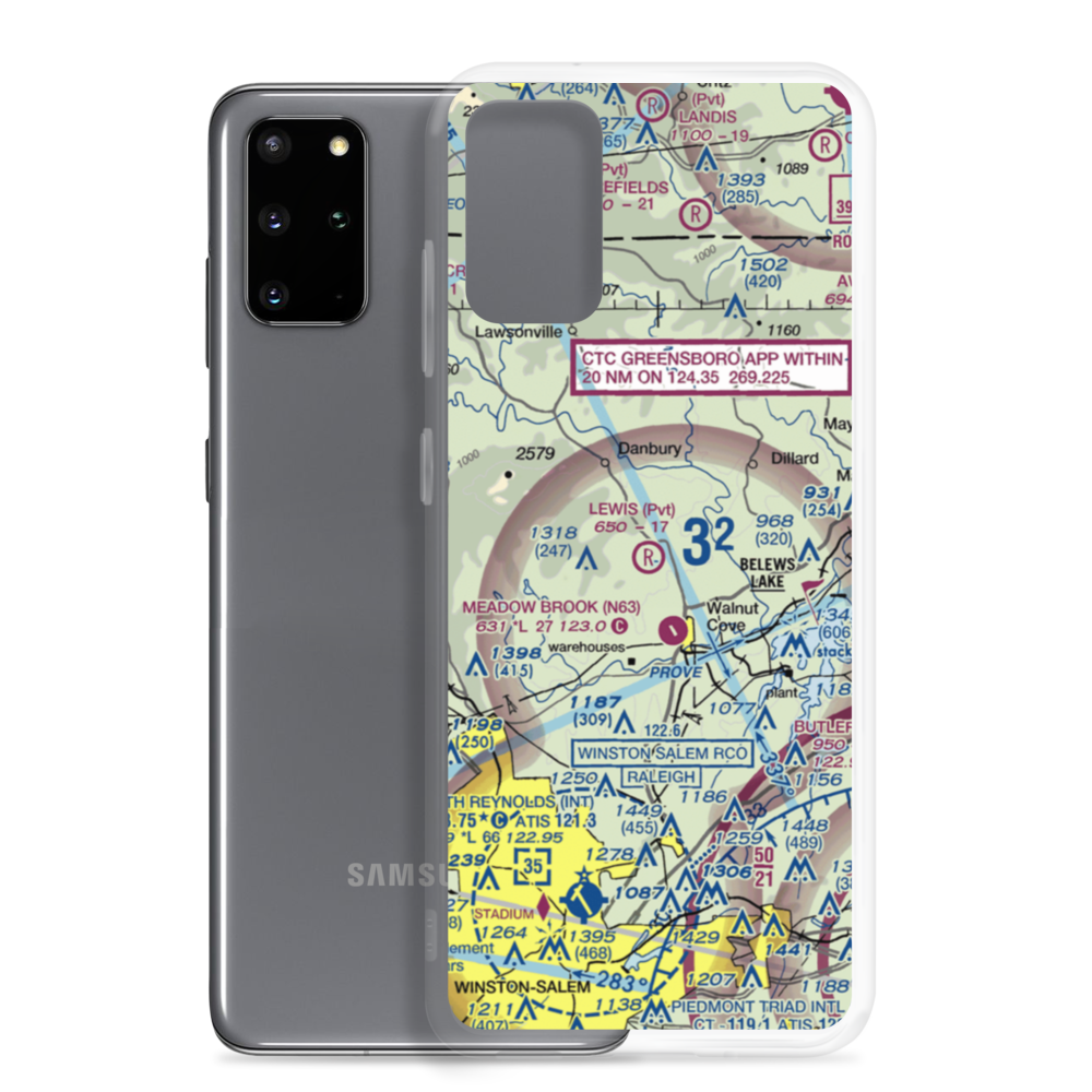 Lewis Airstrip (7NC7) VFR Sectional Samsung Case Samsung Galaxy S20 Plus model shown