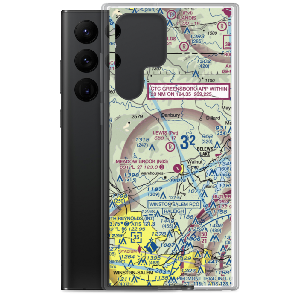 Lewis Airstrip (7NC7) VFR Sectional Samsung Case Samsung Galaxy S22 Ultra model shown