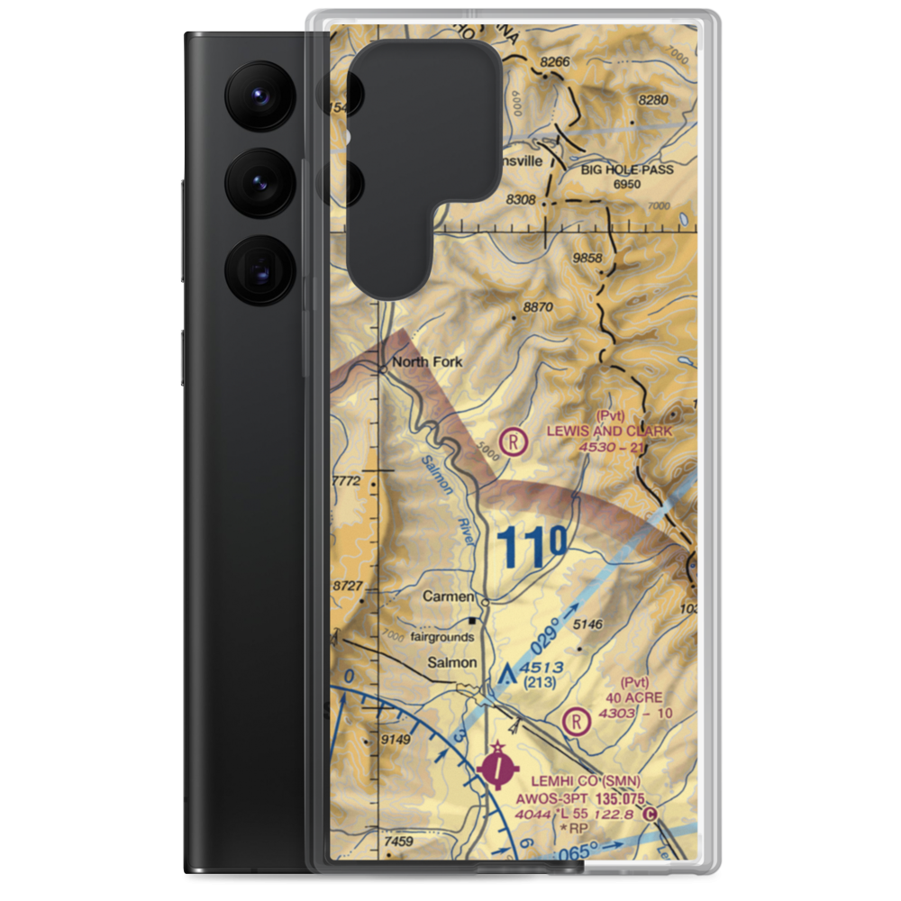 Lewis And Clark Airstrip (8ID8) VFR Sectional Samsung Case Samsung Galaxy S22 Ultra model shown