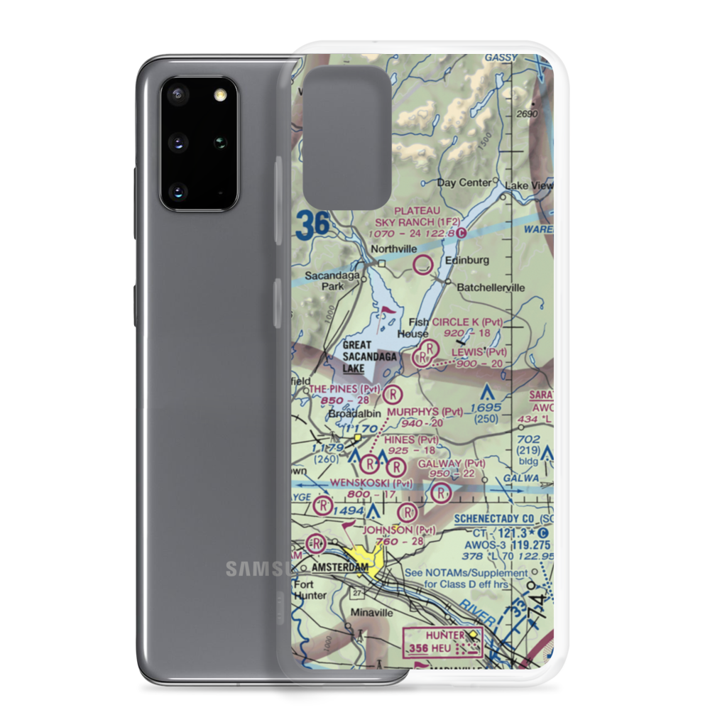 Lewis Field (NY66) VFR Sectional Samsung Case Samsung Galaxy S20 Plus model shown