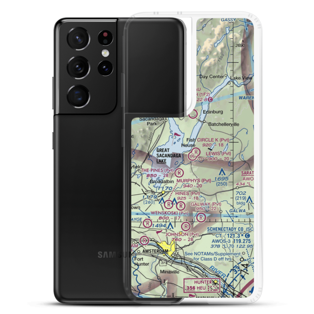 Lewis Field (NY66) VFR Sectional Samsung Case Samsung Galaxy S21 Ultra model shown