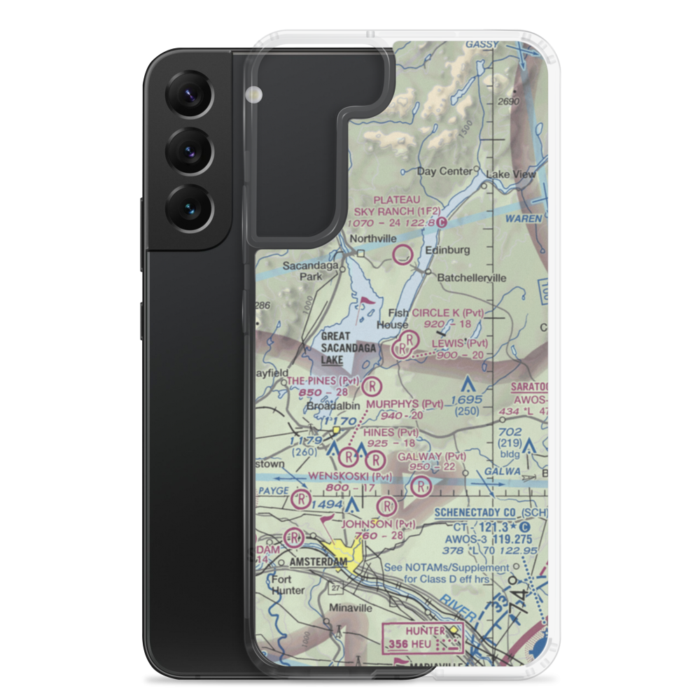 Lewis Field (NY66) VFR Sectional Samsung Case Samsung Galaxy S22 Plus model shown