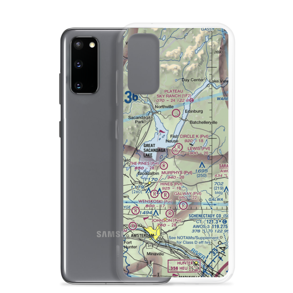 Lewis Field (NY66) VFR Sectional Samsung Case Samsung Galaxy S20 model shown