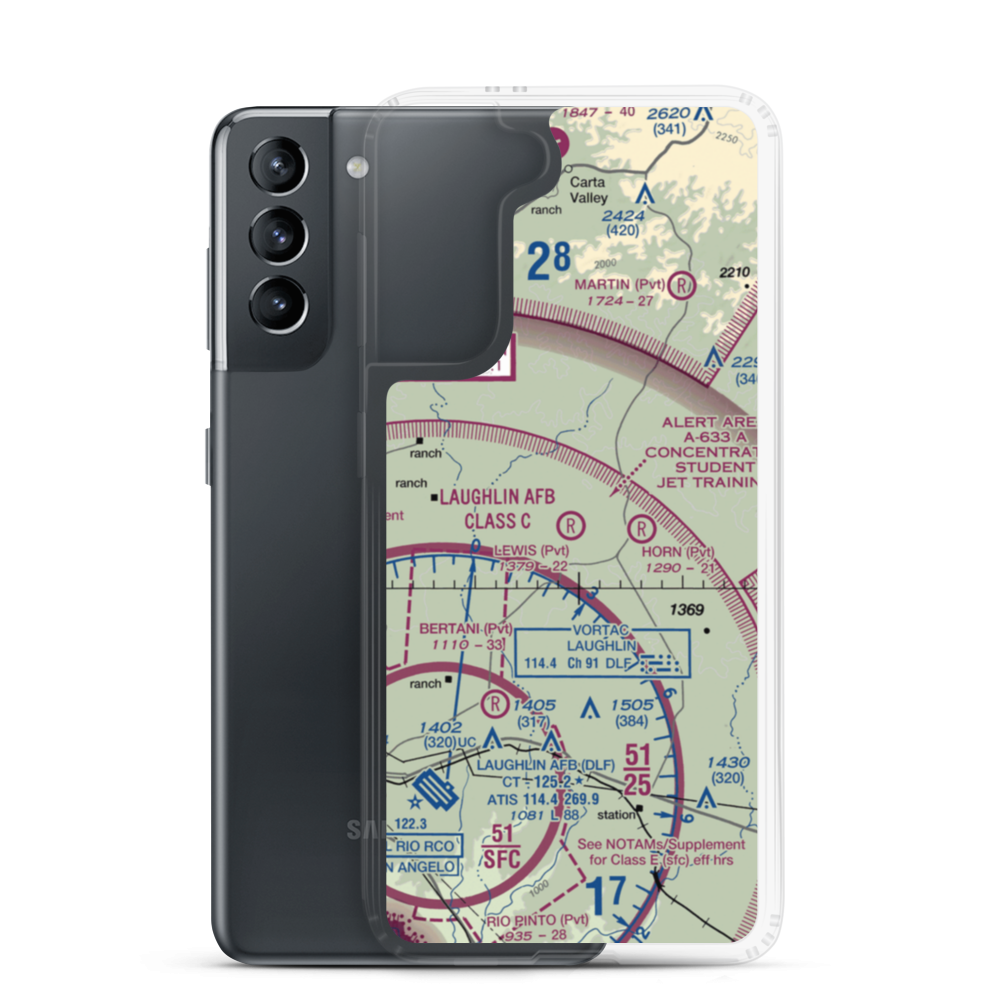 Lewis Private Airport (4TE2) VFR Sectional Samsung Case Samsung Galaxy S21 model shown