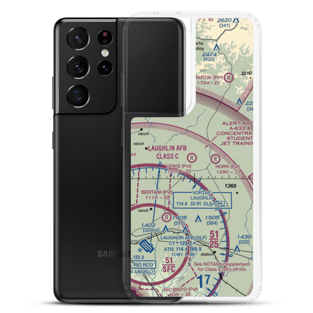 Lewis Private Airport (4TE2) VFR Sectional Samsung Case Samsung Galaxy S21 Ultra model shown