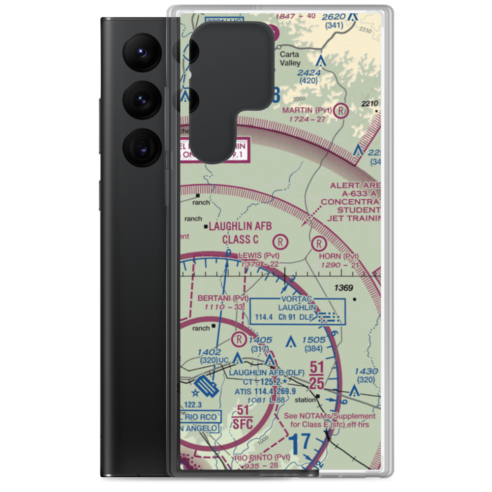 Lewis Private Airport (4TE2) VFR Sectional Samsung Case Samsung Galaxy S22 Ultra model shown