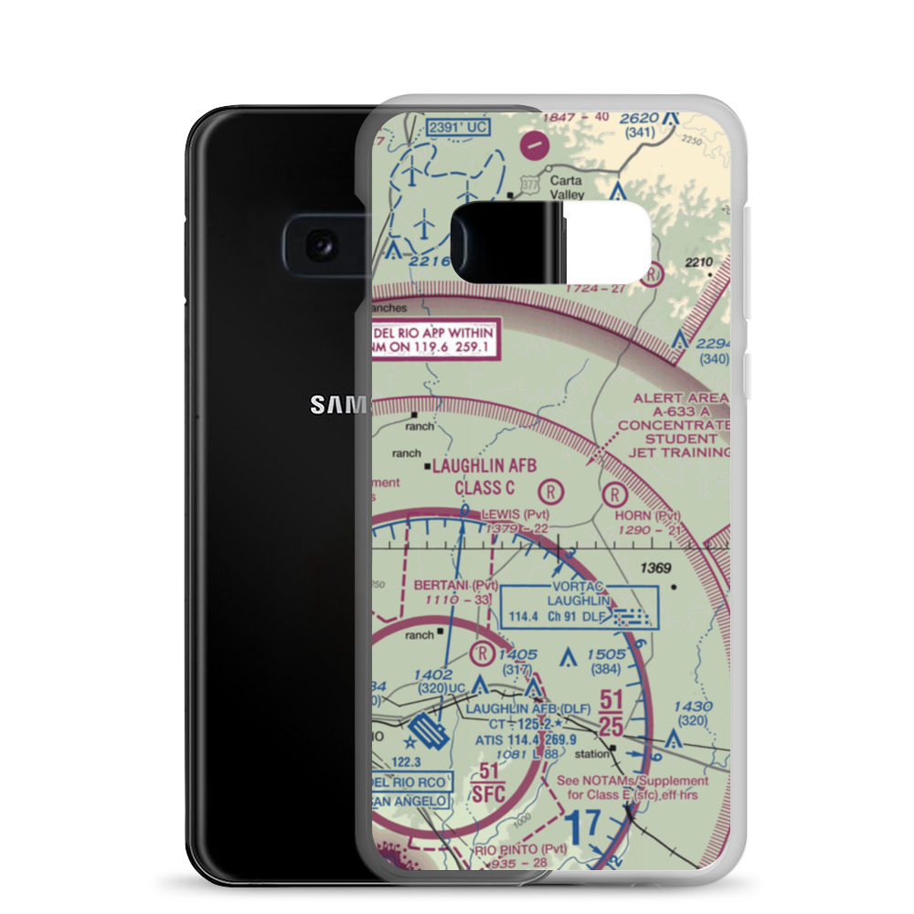 Lewis Private Airport (4TE2) VFR Sectional Samsung Case Samsung Galaxy S10e model shown
