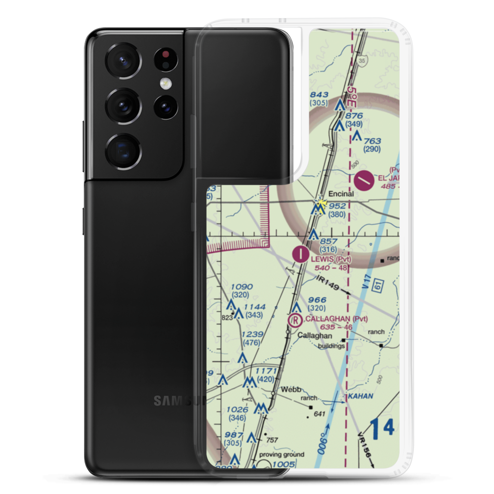 Lewis Ranch Airport (2TX4) VFR Sectional Samsung Case Samsung Galaxy S21 Ultra model shown