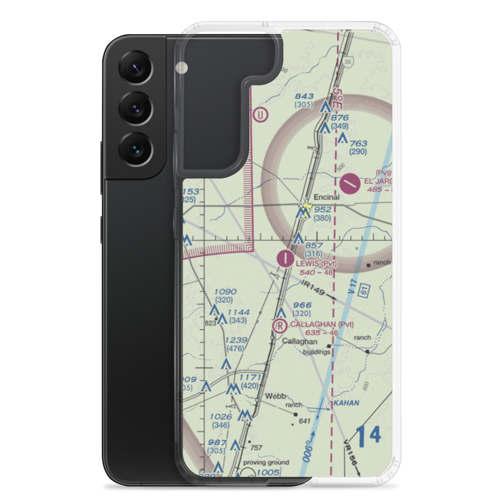 Lewis Ranch Airport (2TX4) VFR Sectional Samsung Case Samsung Galaxy S22 Plus model shown